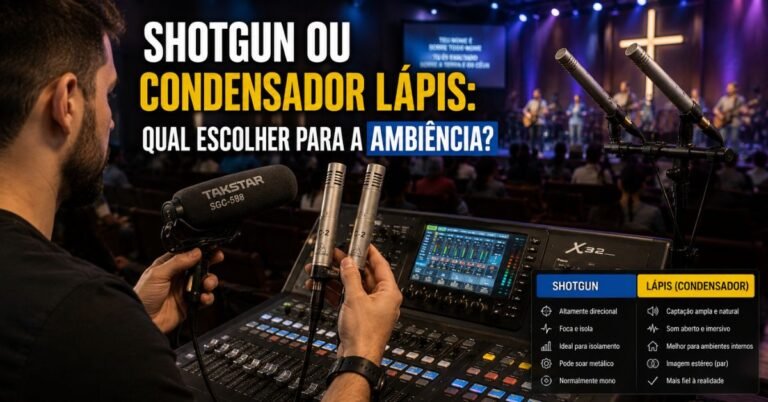 Microfone Shotgun ou Condensador Lápis Qual Escolher para a Ambiência