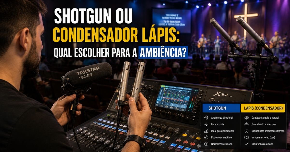 Microfone Shotgun ou Condensador Lápis Qual Escolher para a Ambiência