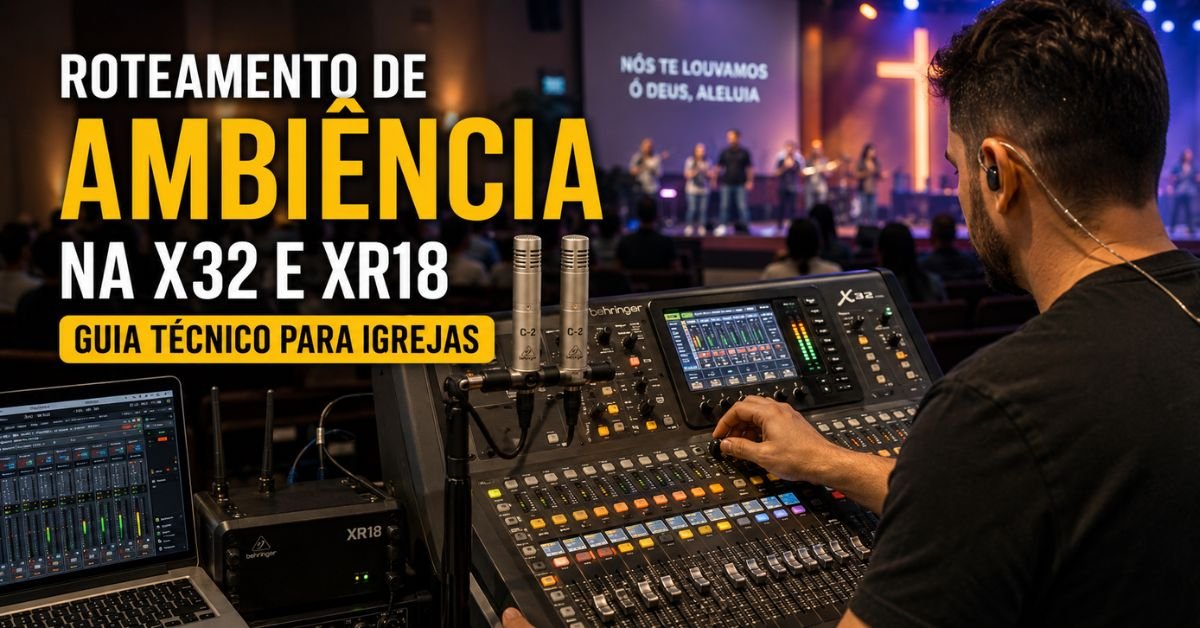 Roteamento de Ambiência na X32 e XR18: Guia Técnico para Igrejas